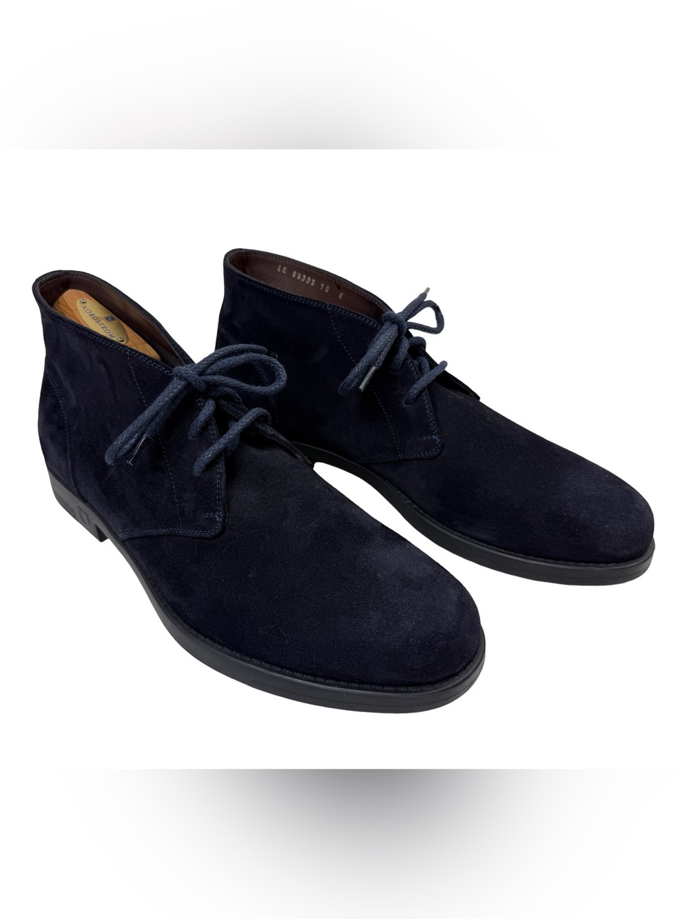Salvatore Ferragamo Sachie 2 Mens Suede Navy Dark Blue Boots Size 10 E US Chukka